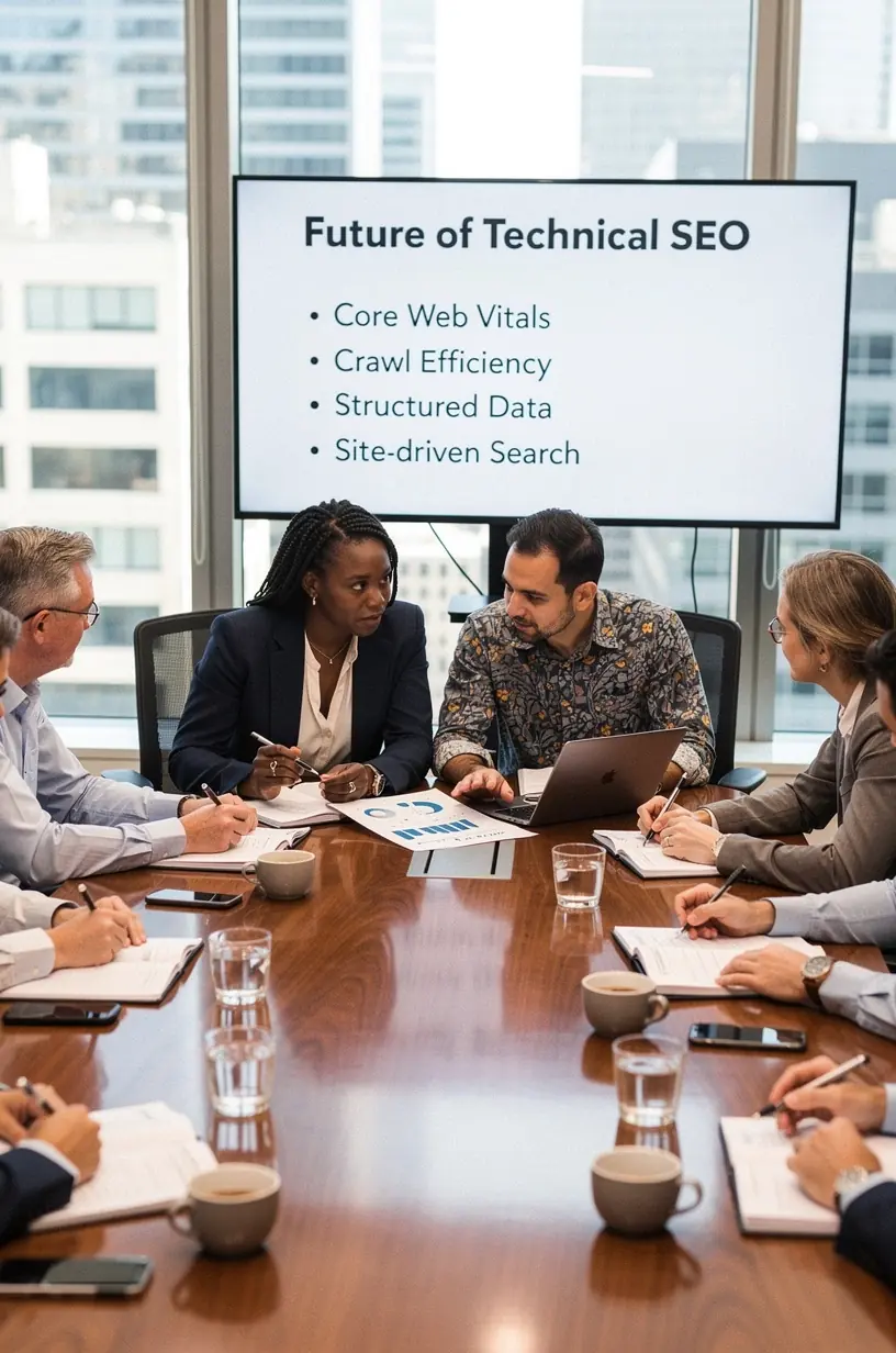 Common Technical SEO Issues and Solutions Diagram